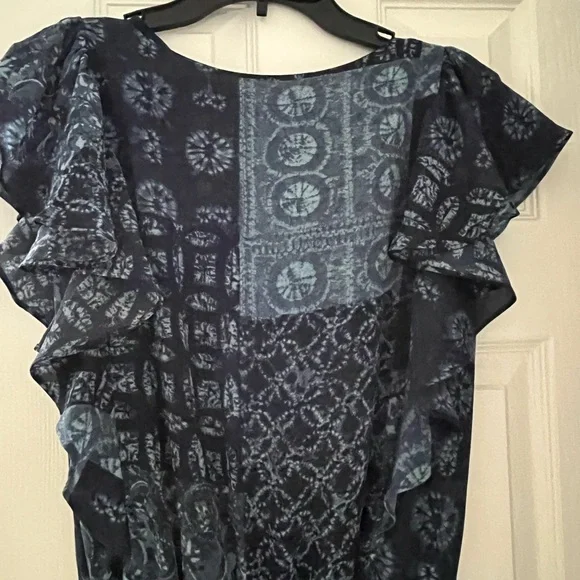 Lauren Ralph Lauren Blue Patterned Maxi Dress - Picture 10 of 12